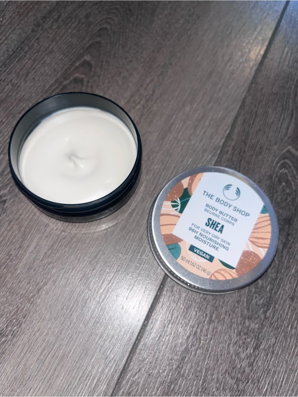 The Body Shop Shea Body Butter - Black Jar with Creamy White Balm